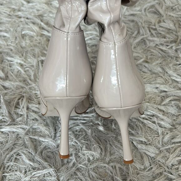 NWOB Jeffrey Campbell Guillo Pointed Toe Slouchy Boots in Ivory Patent size 8.5 - Picture 10 of 14